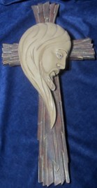 CRUCIFIJO CRUZ CON BUSTO JESUCRISTO